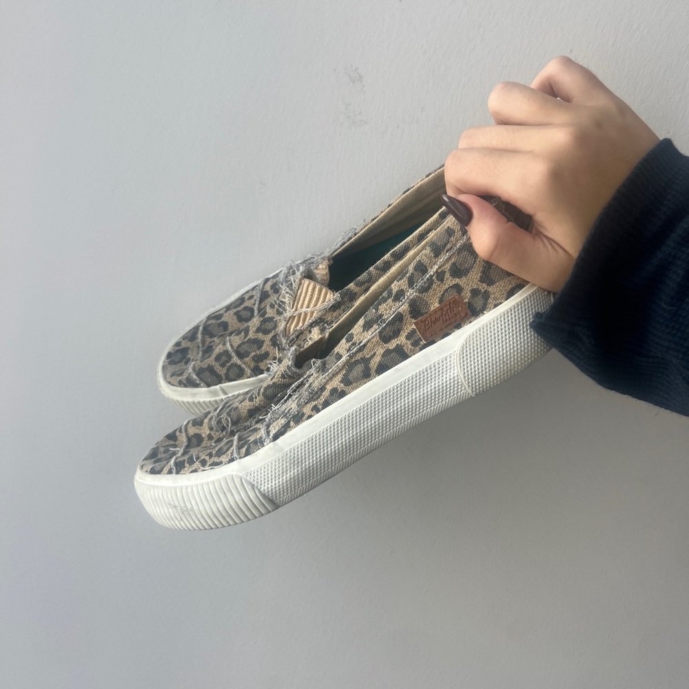 blowfish slip on shoes leopard